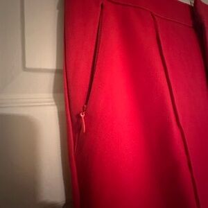 Vibrant Red pants from Anthropologie